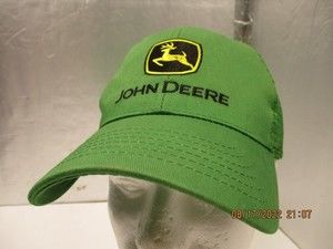 John Deere Trucker Cap Patch Hat Snapback Green Tractor America Farming